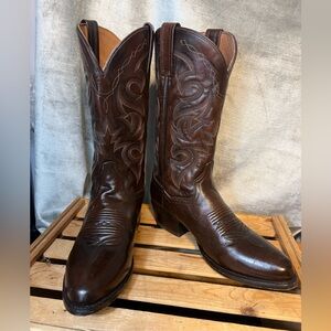Dan Post Milwaukee Mignon Antique Brown Leather Western Boots. Men's Size 9.5D